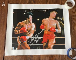 Rocky 4 Ivan Drago 20”X24” Dolph Lundgren Signed Canvas Print - NEW