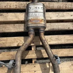 12-15 Mercedes SLK250 R172 Exhaust Mid Pipe Center Resonator Muffler Splitter