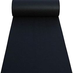Brand new black aisle runner