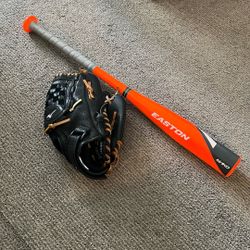 Youth Baseball Bat And Glove