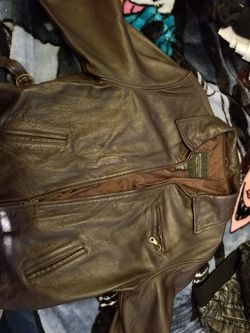 Ladies leather jacket size large