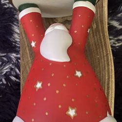 Partylite Santa Pillar Candle Holder 6.5”