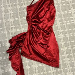 Red Shirt Mini Dress