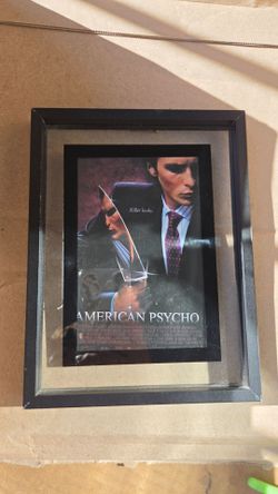 Framed "American Psycho" Movie Poster Print (8x6")