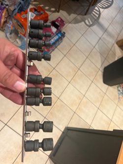 Snapon 9 pc 1/4" Drive 6-Point Metric Flank Drive Shallow Swivel Impact Sockets 15,13,11,10,8,7,6,5.5,5mm  used $200