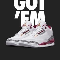 Nike Air Jordan 3 Retro Fire Red Sz 10