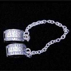 NEW Pandora Safety Chain Clip Bracelet Charm