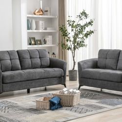 Gray Sofa And Loveseat 