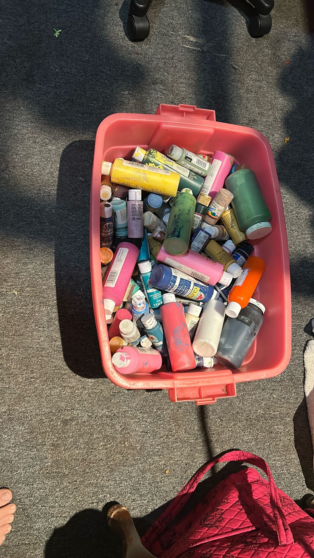 Large LOT Of Acrylic Paint Bottles/ Used