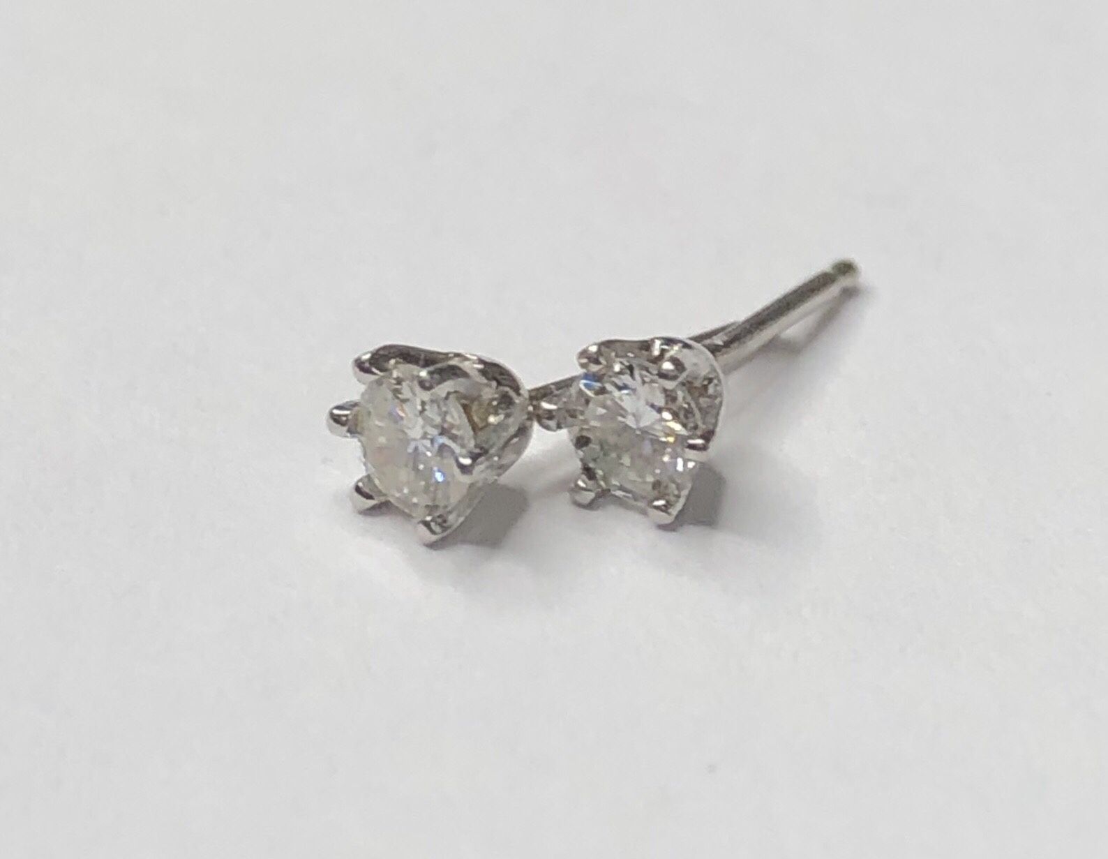 Real diamond stud earrings