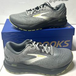 Brooks Ghost 16 4E Men's Running Shoes Mesh Grey/Lime (Sizes In Description)