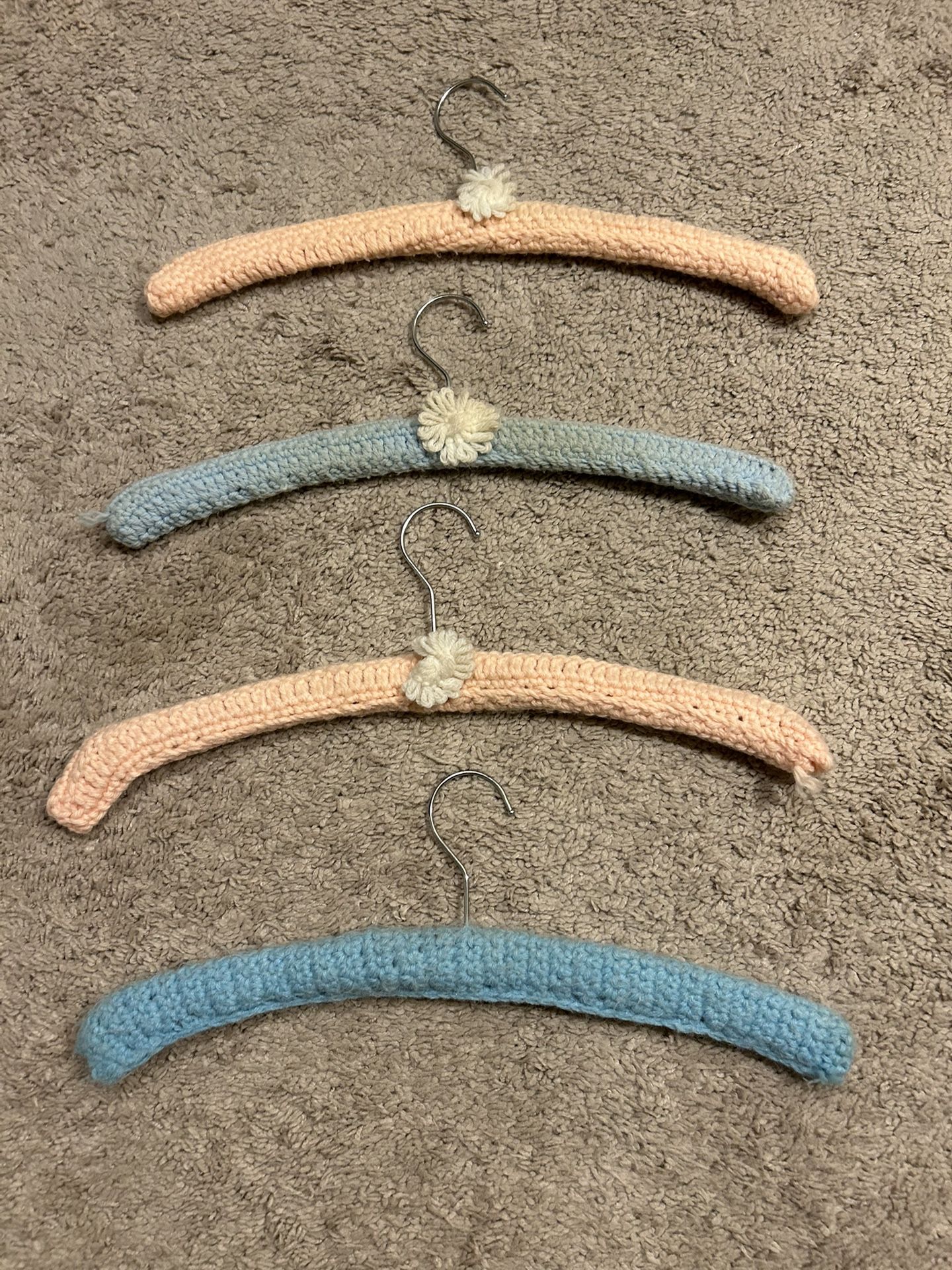 Four Vintage Crocheted Hangers