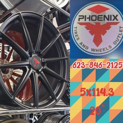 Upgrade Your Ride! 20" Gunmetal Multi-Spoke Wheels 📱 Call/Text 623-879-2965 🔥 ​Contact: 📱 Call or Text 623-879-2965 ​Size: 20" ​Bolt Pattern: 5x114