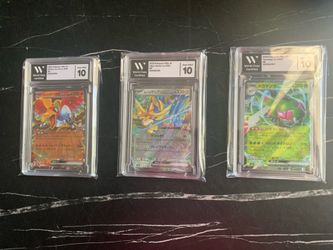 Pokemon 3 graded cards Gem Mint 10