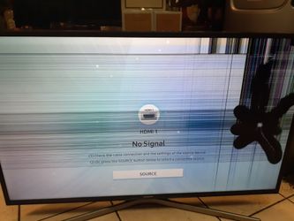 Samsung smart TV as is negotiable works still all ports just screen mark I still play movies and games