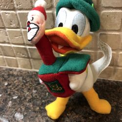 RARE Donald Duck Jack in the Box Plush Ornament 1999 A Christmas to Remember For Sale