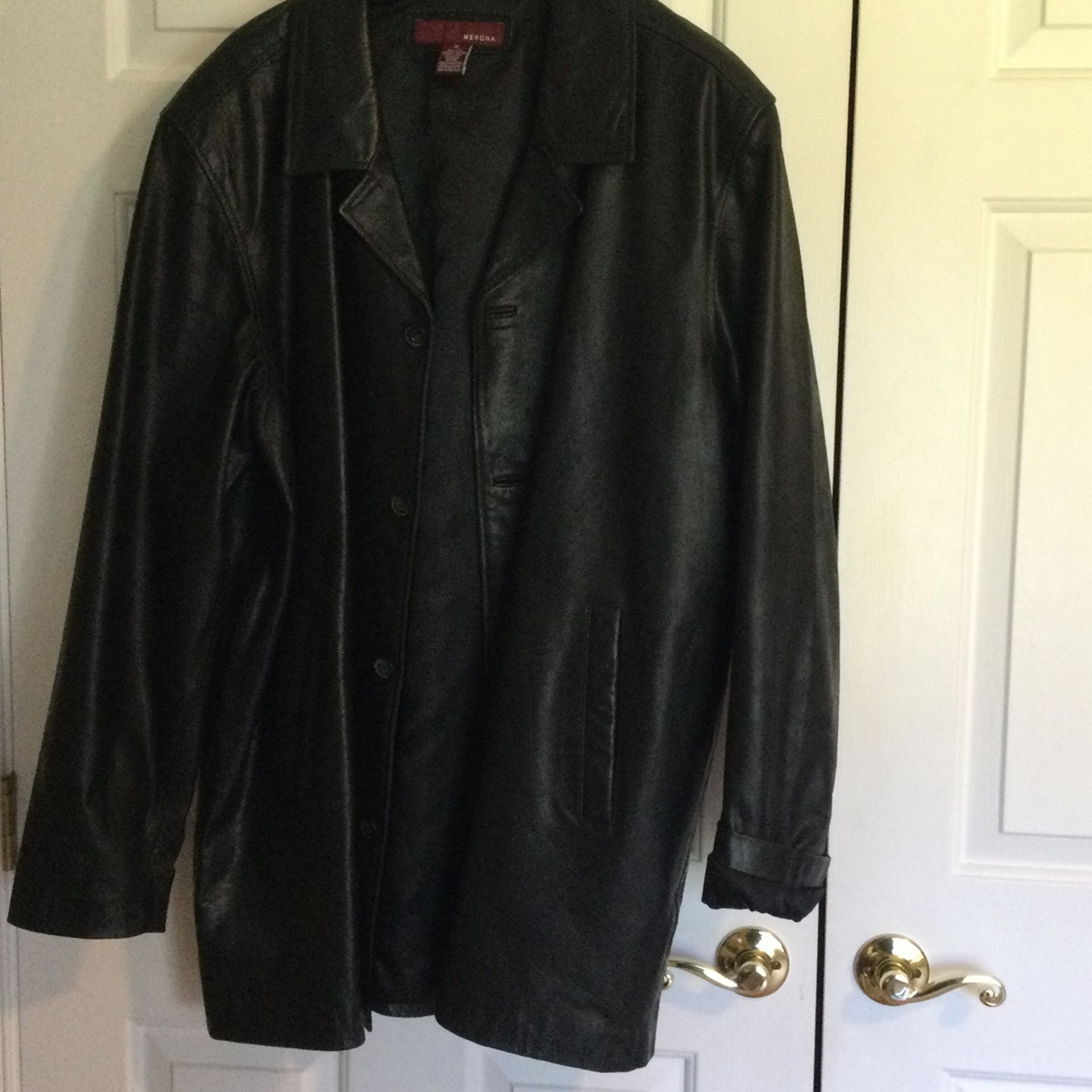 Leather blazer style jacket