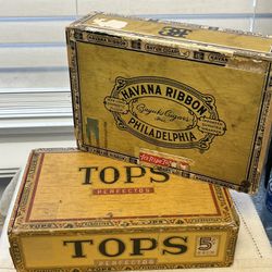 Pr Antique Cigar Boxes