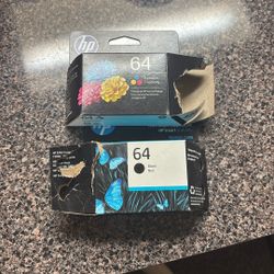 64 Black And Tricolor Ink