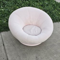 Pottery Barn Teen Velvet Rose Swivel Chair