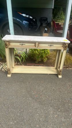 Entryway marble top table