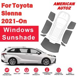 Toyota Sienna 2021 2022 2023 2024 2025 2026 7 Pieces Set Custom Fit Magnetic Window Sunshade