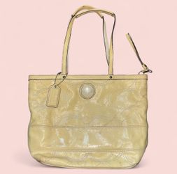 Coach yellow tote