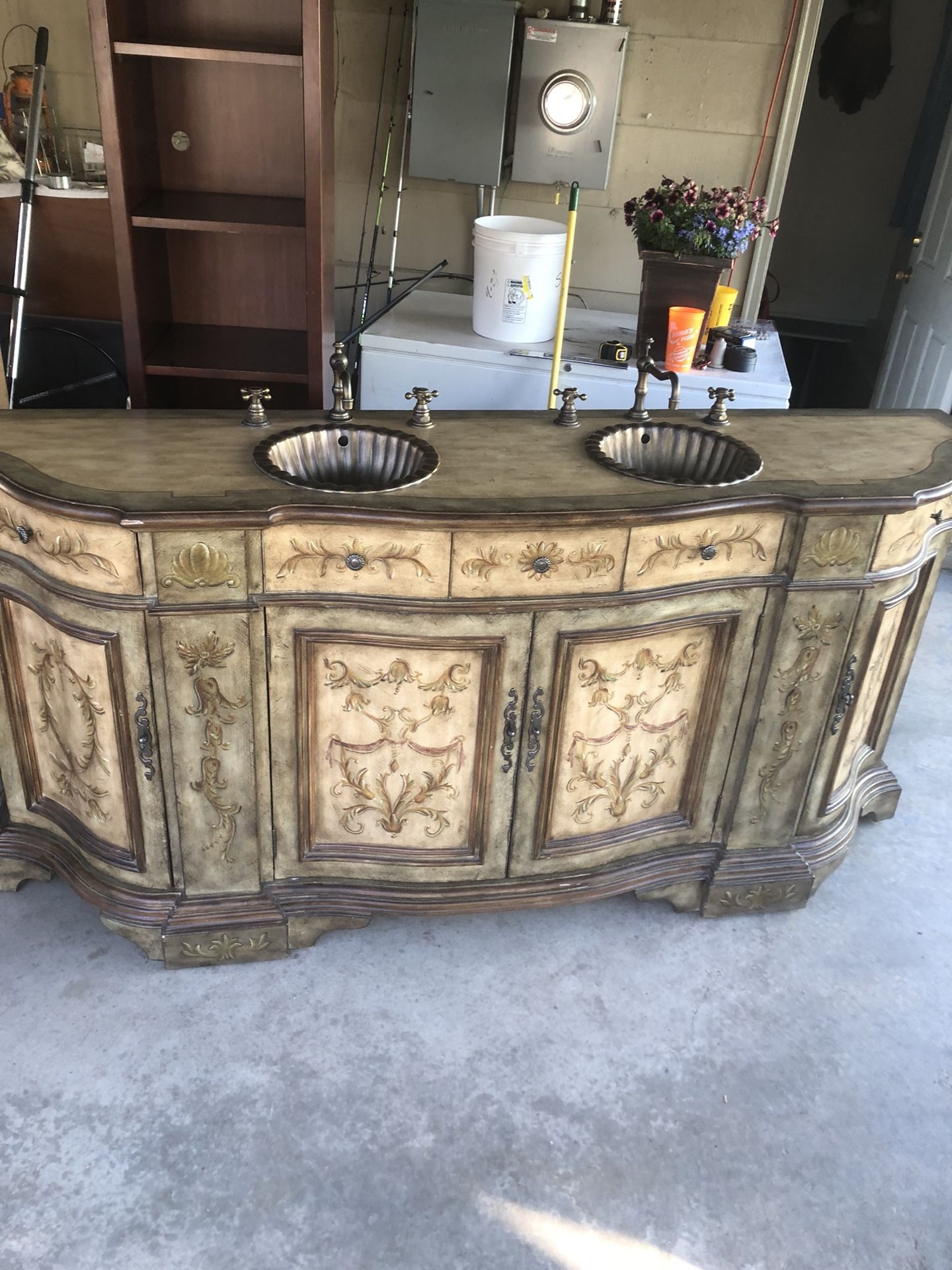 Furniture double vanity sink Italian Style