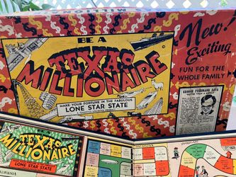 Rare Be a Texas Millionaire vintage board game complete good condition 1950’s
