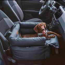 FUNNYFUZZY Dog Car Seat: 3-in-1 Bed Blue