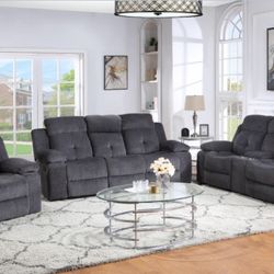 Reclining Sofa And Love Seat Available For Immediate Delivery