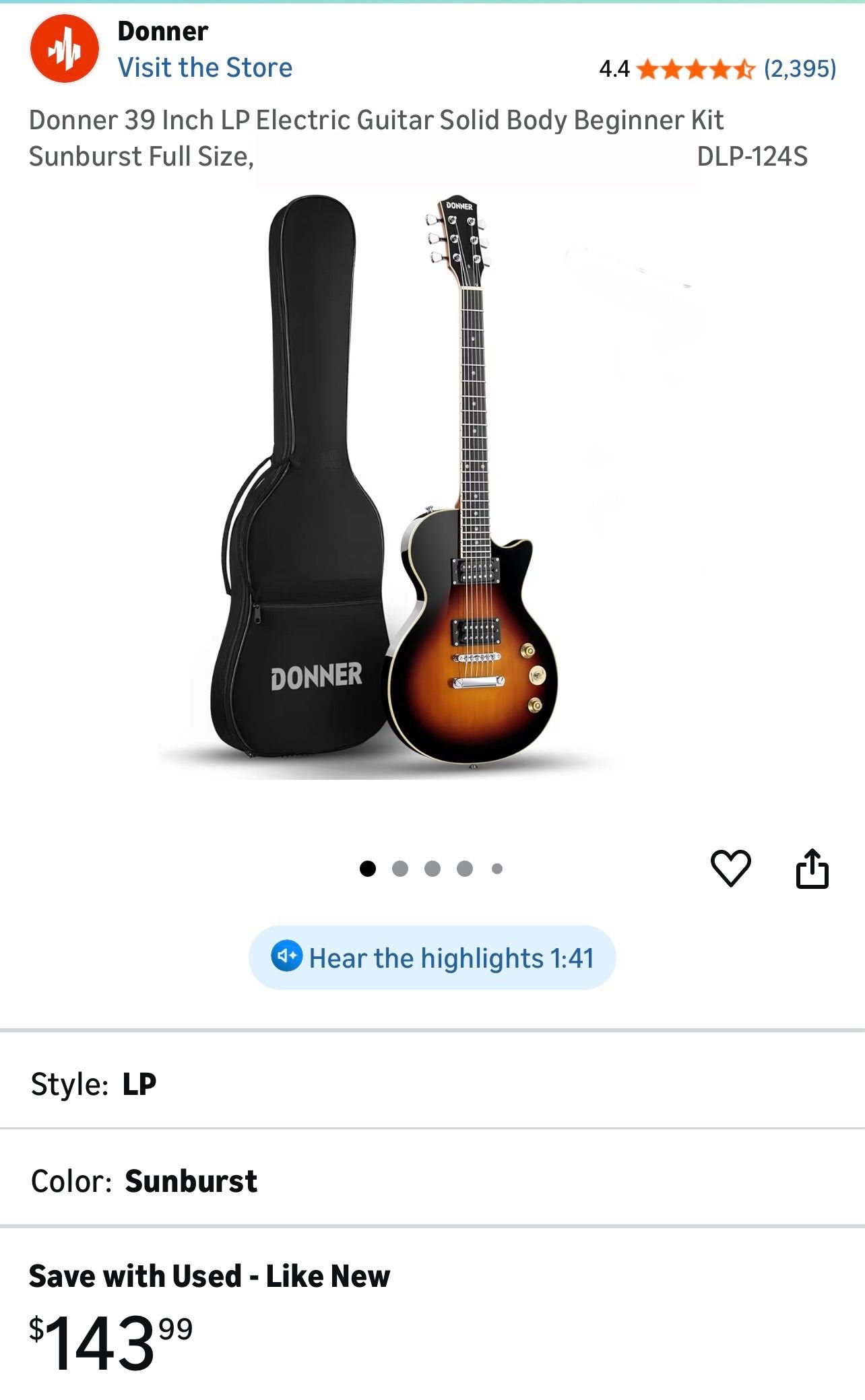 Donner Electric Guitar