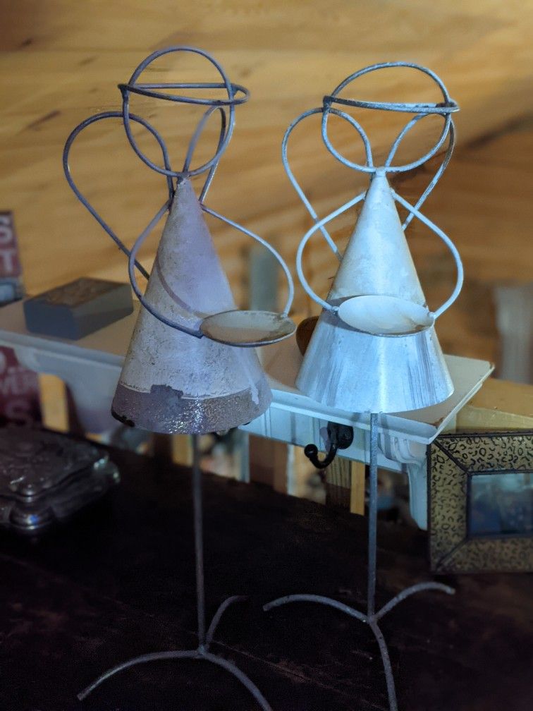 Metal Angel Candle Tea Light Holders
