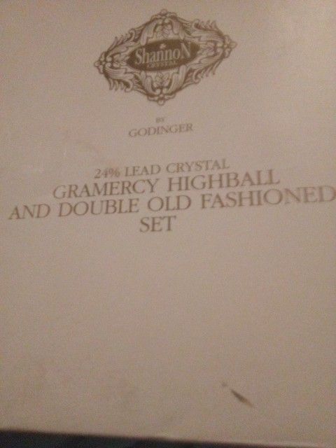 Gramercy Highball And Double Old Fashion Set 24% Lead Crystal 12 Glasses And/Or Duchess Collection 6 Flute 7.25oz
