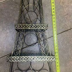 Gold Wine Rack Eiffel Tower Hold 6 Bottles
