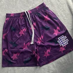 EE purple shorts