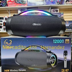 Pro Bluetooth Speaker ❗️With Wireless Mic❗️Ultra Bass - Best Audio ❗️SUPER PRICE - Long Battery Over 8HR🔋