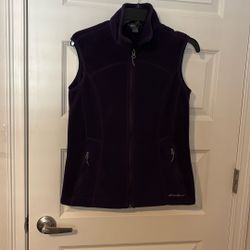 Beautiful Zip Up Vest, Dark Purple, Full Zipper, Two Zippers On The Side Pockets