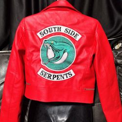 Jughead Jones Cheryl Blossom Riverdale Red Leather Southside Serpents Jacket
