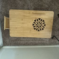 Adjustable Laptop/Tray Desk with Heat Ventilation and Drawer