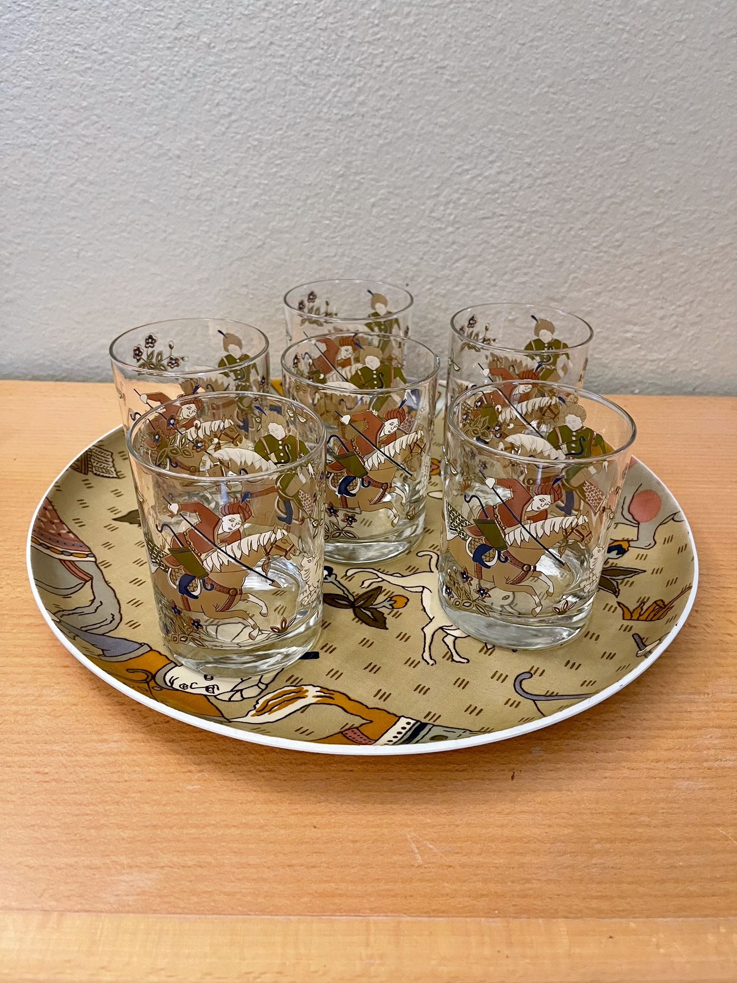Vintage Cora Glass Set Of 6