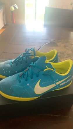 Blue Nike shoes