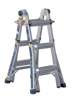 Werner 5 in 1 Multi Position Pro 14 ft. Reach Aluminum Adjustable Multi Position Ladder, 375 lb. Cap