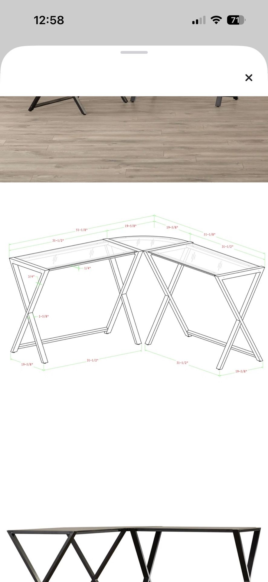 Glass Top Desk