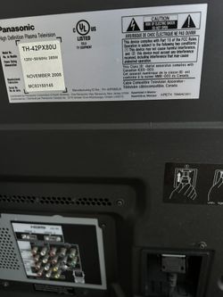 42" Panasonic Plasma TV (Model: TH-42PX80U) - Works Great