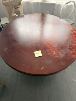 Round Wood Table