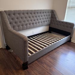 Gray Twin Bed Frame 