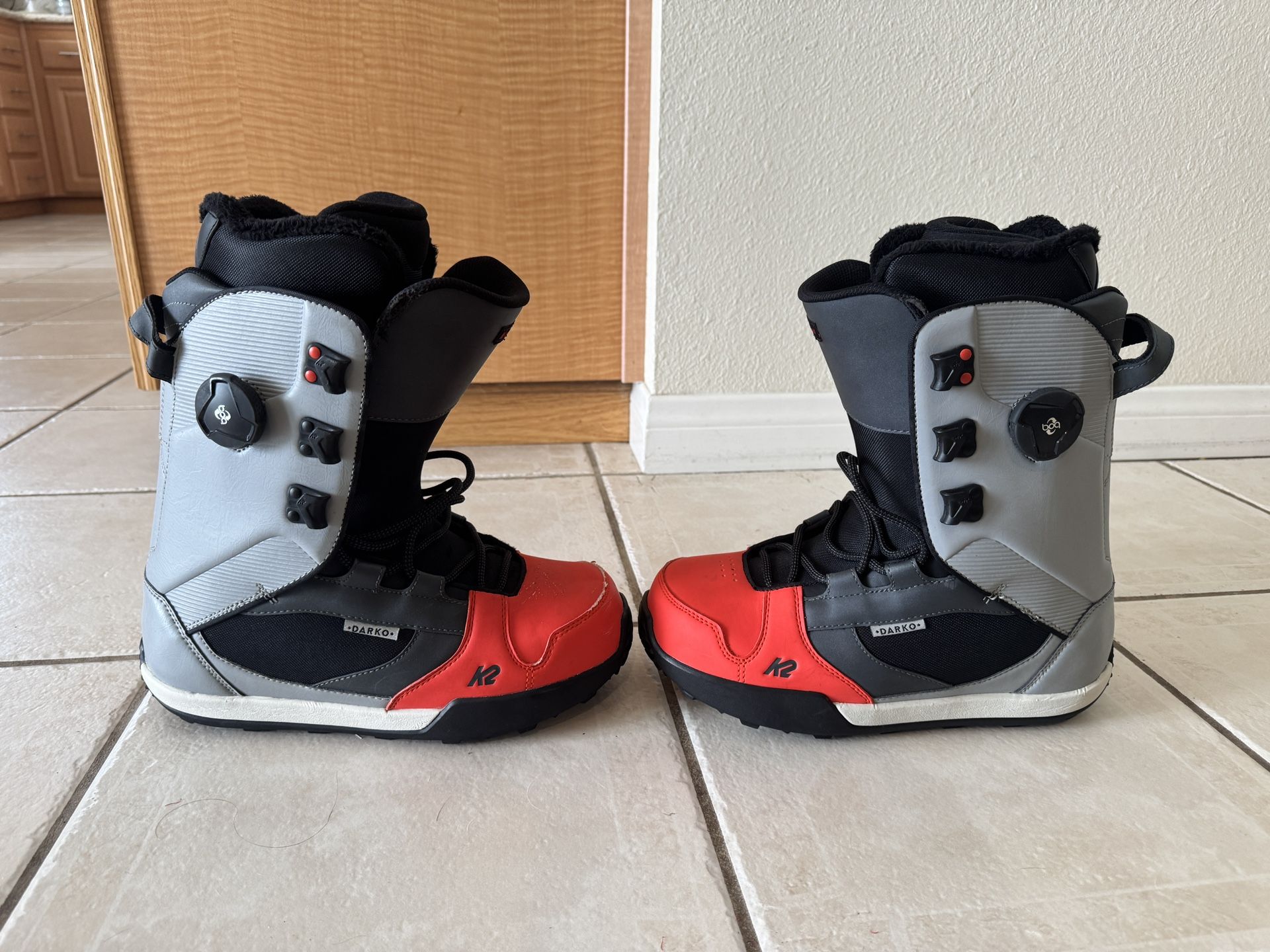 K2 Darko Men's Snowboarding Boots Size