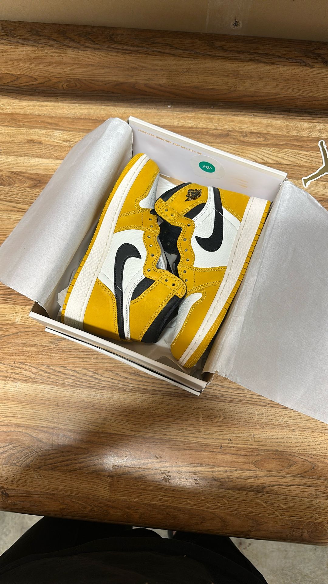 Nike Jordan 1 Yellow Ochre Youth Size 4Y