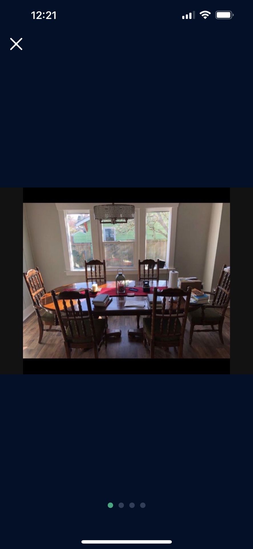 Solid Wood Kitchen Table 6 Chairs